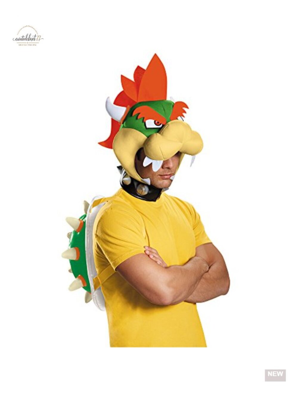 Disguise Bowser Kit Inflatable Shell Headpiece Adult Costume Set